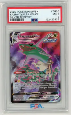 Pokemon TCG - Rayquaza VMAX TG20/TG30 - Silver Tempest - PSA 9 - Image 1