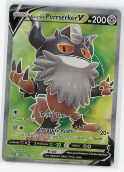 Pokemon TCG - Galarian Perrserker V 183/196 - Lost Origin - Full Art - Image 1