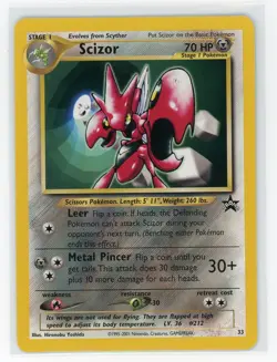 Pokemon TCG - Scizor 33 - WOTC Promo - Black Star - Image 1