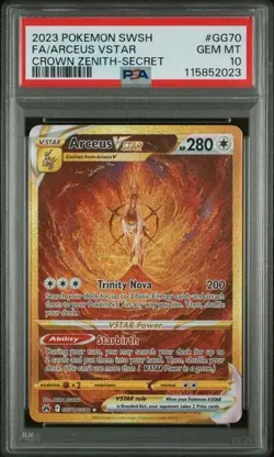 PSA 10 - 2023 Pokemon SWSH Crown Zenith ARCEUS VSTAR #GG70 (2023) - Image 1