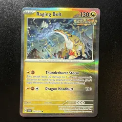 FREE SHIPPING Pokemon TCG Raging Bolt 111/142 Stellar Crown Holo Rare NM - Image 1