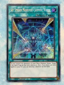 YUGIOH SKY STRIKER MANEUVER - JAMMING WAVES SECRET RARE 1ST NM DASA-EN032 - Image 1