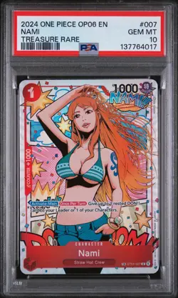 2024 One Piece Wings Of The Captain Nami (Treasure Rare) PSA 10 #007 - Image 1