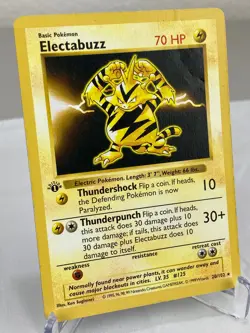 Electabuzz 020/102 Base Set (Shadowless) 1st Edition Pokemon Card - MP - Image 2