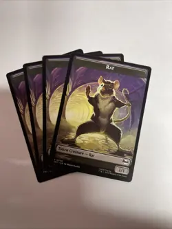 4x Rat/Copy Token, TMNT Tokens, MTG Token, 4 pack, Magic the Gathering - Image 1