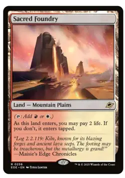 1x MTG Sacred Foundry - Edge of Eternities Rare Land! NM Mint! - Image 1