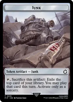 Junk // Treasure Double-Sided Token [Fallout Tokens] Magic MTG - Image 1