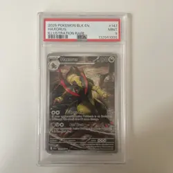 2025 Pokemon BLK EN #147/086 Haxorus Illustration Rare PSA 9 MINT - Image 1