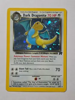 Dark Dragonite 5/82 Team Rocket Rare Holo Pokemon Card WOTC 2000 - Light Play - Image 1