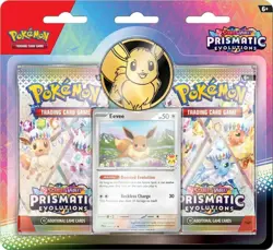 Pokemon TCG: Prismatic Evolutions 2 pack Blister Eevee Promo + Coin - Image 1