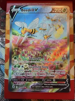 Pokemon Beedrill V Full Art Ultra Rare Holo Astral Radiance 161/189 Twineedle - Image 1