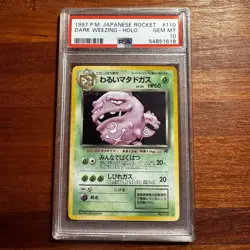 PSA 10 Gem Mint 1997 Pokemon Dark Weezing Holo Team Rocket - Image 1