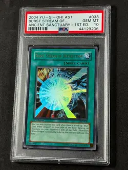 Yugioh PSA 10 Burst Stream of Destruction AST-038 1st Edition Ultra Rare - Image 2