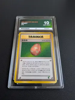 Graded ACE 10 Pokemon card Slab - Berry Trainer - Chikorita Half Deck - 2001 - Image 3