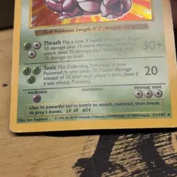 Pokemon Nidoking Shadowless Holo 11/102 Base Set Crease Vintage Card Wotc Ex - Image 5