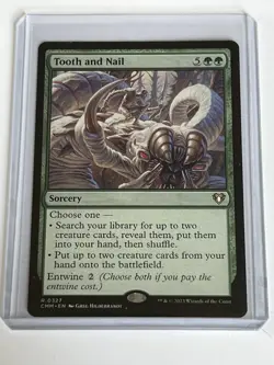 Tooth and Nail 327 MTG Commander Masters 2023 Mint - 9.0 + Non Foil Rare - Image 1