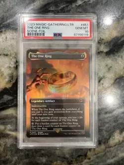 Magic MTG Lord of the Rings THE ONE RING #451 Scene Foil 💎 PSA 10 Gem Mint - Image 1
