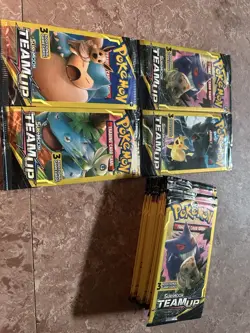 Pokemon TGC Sun and Moon Team up exclusive x5 Packs Rare 💎 - Image 1