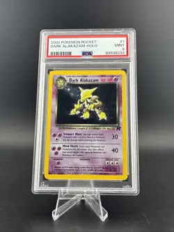 POKEMON 2000 TEAM ROCKET DARK ALAKAZAM #1 HOLO PSA MINT 9 - Image 1
