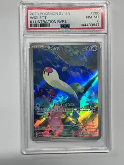 2023 POKEMON SVI EN-SCARLET & VIOLET ILLUSTRATION RARE #206 WIGLETT PSA 8 - Image 1