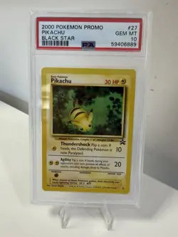 Pokemon Pikachu TCG Black Star Promos 27 Wizards Regular Promo PSA 10 - Image 1