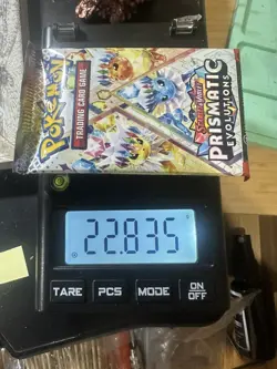(1x) 22.83g HEAVy FAT Prismatic Evolutions Booster Pack Sealed! Pokemon PRE S&V - Image 1