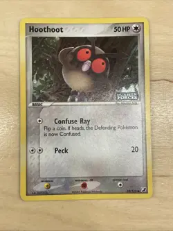 Pokemon Hoothoot 59/115 EX Unseen Forces Stamped Reverse Holo LP- - Image 1