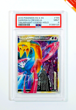 Pokemon PSA 9 Darkrai & Cresselia Legend #100 Triumphant Legends 2010 English - Image 1