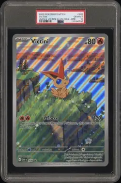 PSA 10 - 2025 Pokemon Collection VICTINI Jumbo Black Star Promo #208 (0595) - Image 1