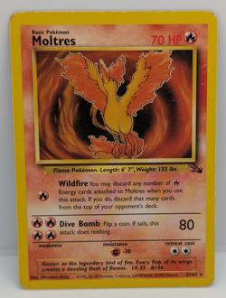 Moltres 27/62 Fossil Regular MP Pokemon - Image 1