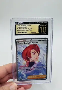 2025 Pokemon SV Destined Rivals SIR Team Rocket's Ariana #237 CGC Pristine 10 - Image 1