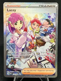 Lacey 172/142 Pokemon TCG Stellar Crown Special Illustration Rare Trainer Holo - Image 1