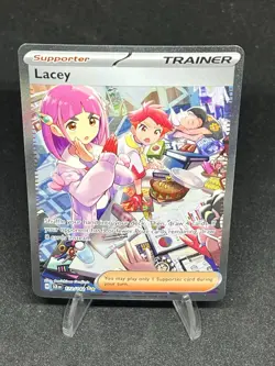Lacey 172/142 Pokemon TCG Stellar Crown Special Illustration Rare Trainer Holo - Image 3