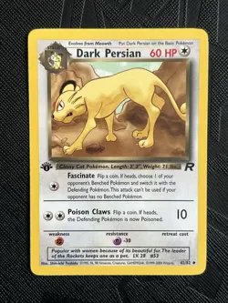 Pokemon TCG Dark Persian 42/82 1st Edition Team Rocket (English) - NM(-) - Image 3