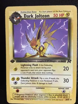 2000 Japanese Pokemon Dark Jolteon 38/82 1st Edition Team Rocket - MP - Image 1