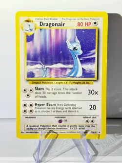 Dragonair 18/102 Non-Holo Pokemon Base Set English Lightly Played LP #3 - Image 1