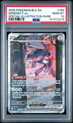Pokemon TCG Genesect EX 169/086 Black Bolt Special Illustration Rare PSA 10 - Image 1