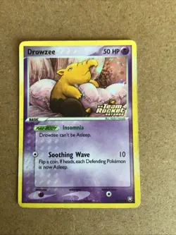 Pokemon TCG Drowzee 54/109 Team Rockets Return Holo Stamped - Image 1