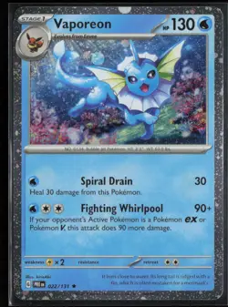 Pokemon tcg SV: Prismatic Evolutions #022/131 Vaporeon Cosmic Eclipse - Image 1