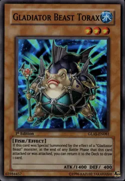 Gladiator Beast Torax 1st Ed Super Rare GLAS-EN081 Yu-Gi-Oh! - Image 1