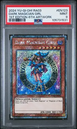 2024 YU-GI-OH! RA03-QUARTER CENTURY BONANZA #EN123 DARK MAGICIAN GIRL PSA 9 - Image 1