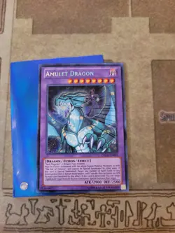 YUGIOH AMULET DRAGON DRLG-EN003 SECRET UNLIMITED ED NM - Image 2