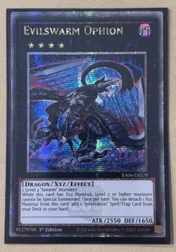Evilswarm Ophion RA04-EN179 Quarter Century Secret Rare 1st Ed - Image 1