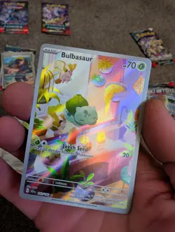 Pokemon Cards Bulbasaur 143/142 Stellar Crown Illustration Rare NM - Image 1