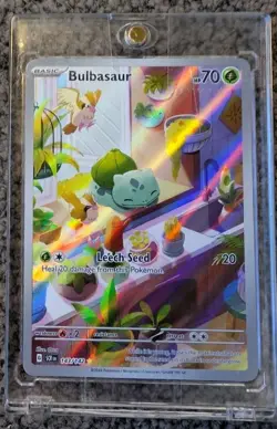 Pokemon Cards Bulbasaur 143/142 Stellar Crown Illustration Rare NM - Image 3