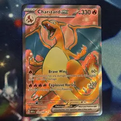 Pokemon TCG English Card 151 MEW EN Charizard ex 183/165 Full Art Holo NM - Image 1