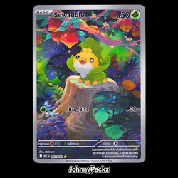 Sewaddle 087/086 - 2025 White Flare Illustration Rare Holo - Pokemon Card NM - Image 1