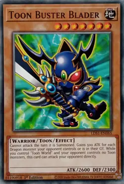 LDS1-EN065 TOON BUSTER BLADER COMMON 1ST EDITION YuGiOh CARD - Image 1