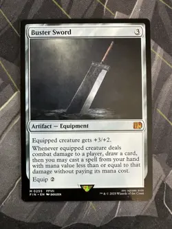 Buster Sword M0255 Final Fantasy MTG Magic the Gathering NM Regular Card - Image 1