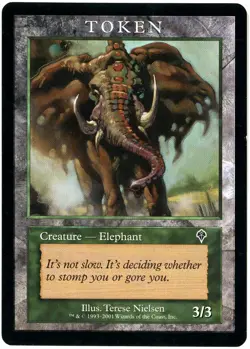 ELEPHANT TOKEN [MAGIC PLAYER REWARDS 2001 - MPR] MTG CARD [VERY GOOD] - Image 1